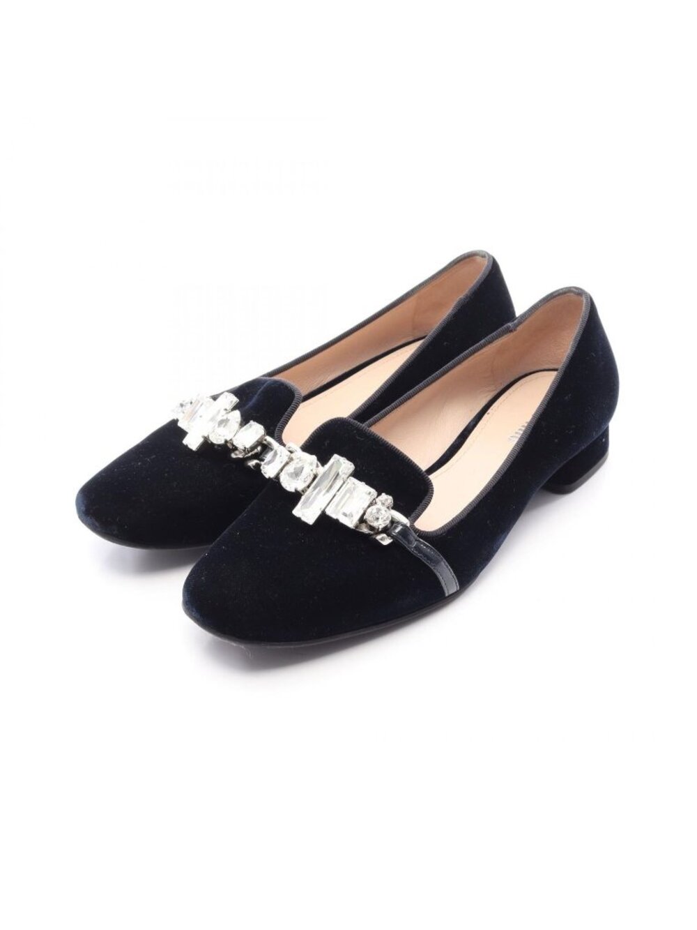 Miu Miu Bijou Black Flat Shoes